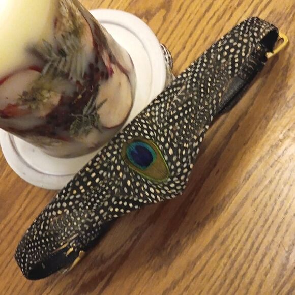 Art. 707 Genuine Peacock Feather Belt - Picture 1 of 9